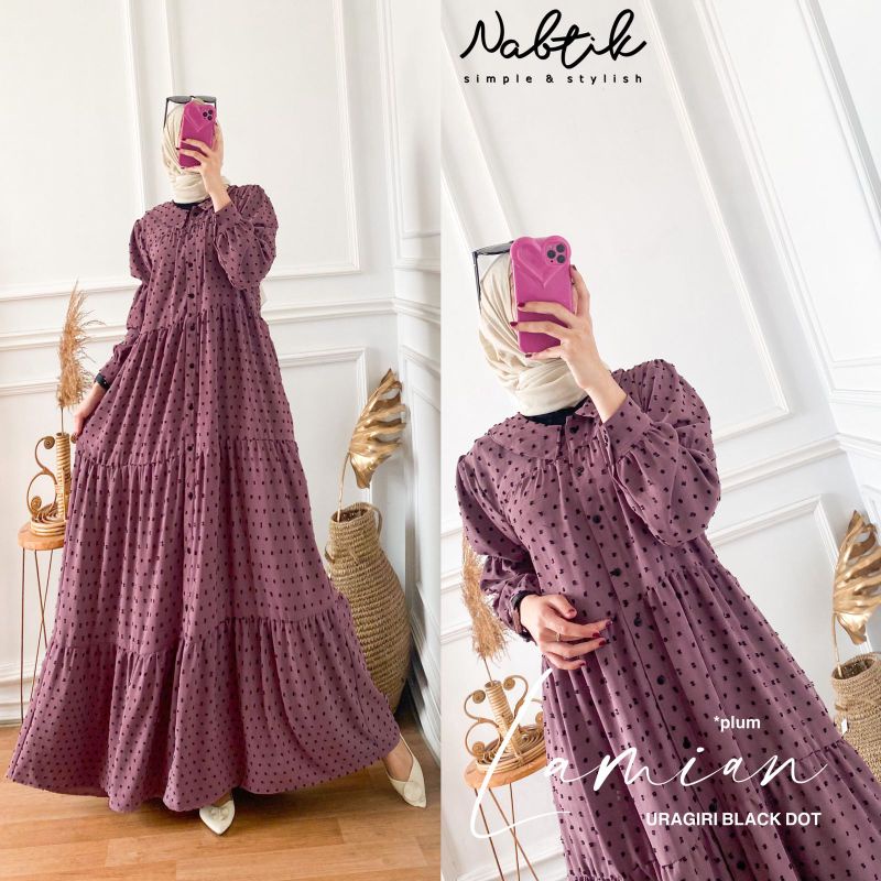 Neww gamis muslimah Lamian uragiri terbaru original by nabtik/terlaris