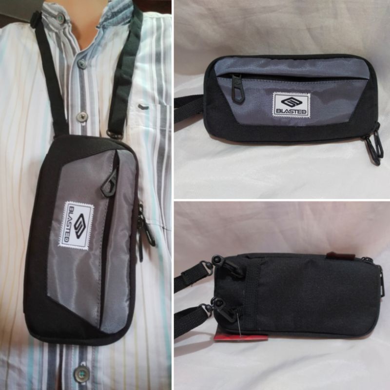 tas selempang dompet handphone - tas dompet smartphone 6 inch  Blasted  35BL68 original dengan tali dan sekat card organizer