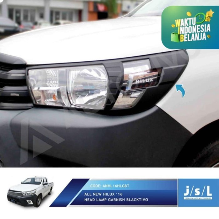 Toyota All New Hilux Head Lamp Garnish Blacktivo/Aksesoris Hilux