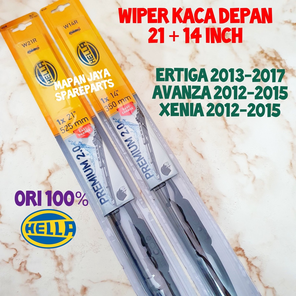 WIPER KACA DEPAN AVANZA XENIA NEW SUZUKI ERTIGA 2013 2017 HELLA ORIGINAL