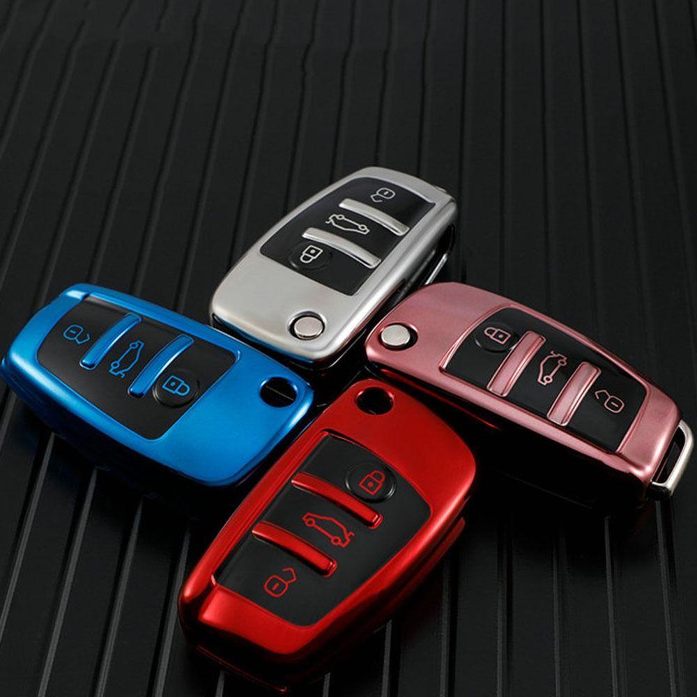 Populer Remote Key Case Baru Pelindung Kulit Key Fob Cover Untuk Audi A1 A3 A4 A5