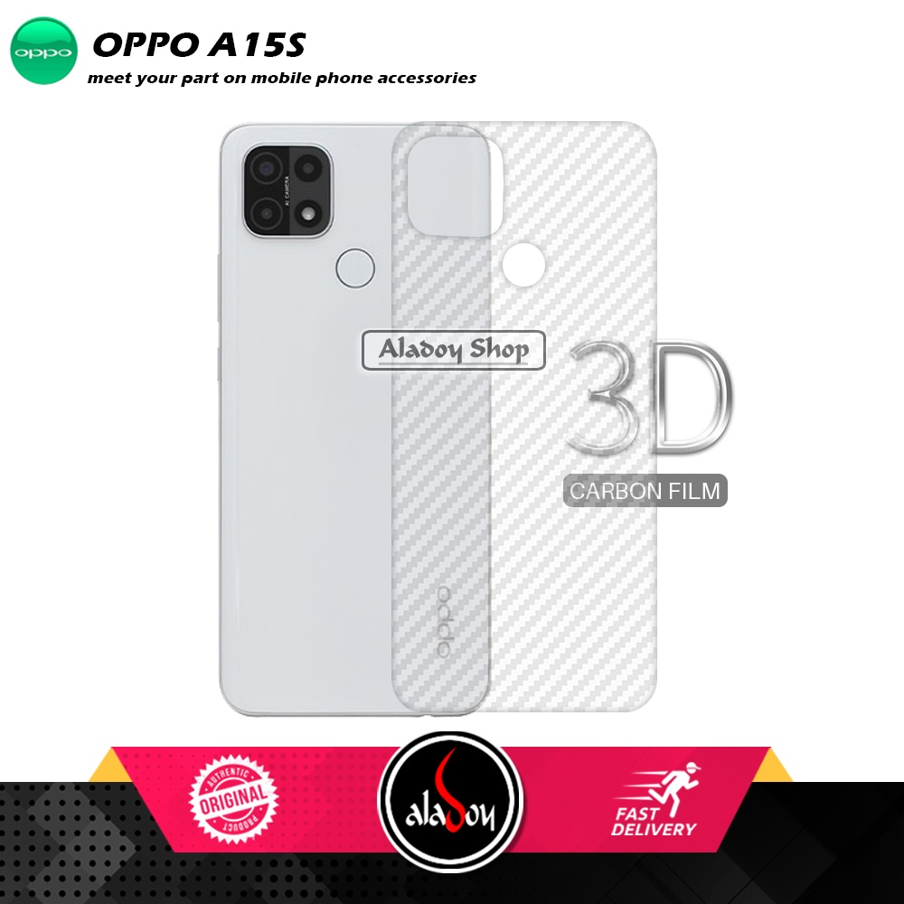 PROMO 3 IN 1 PAKET Tempered Glass Layar Oppo A15S Free Tempered Glass Camera dan Skin Carbon