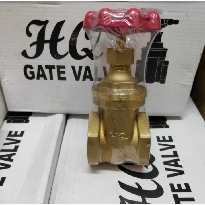 GATE VALVE BRASS KUNINGAN HQ 1/2 INCH