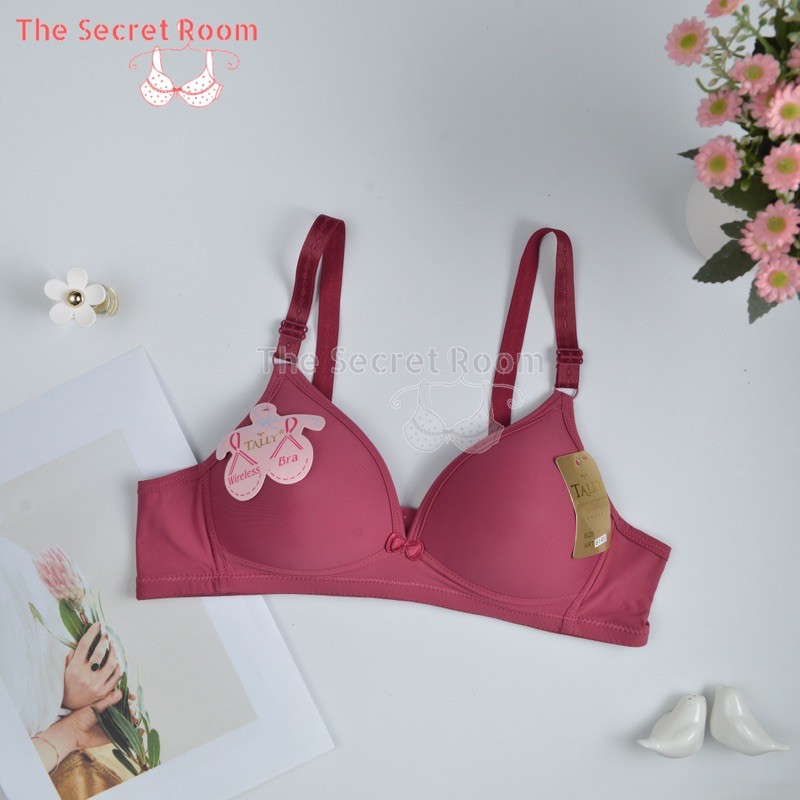 TALLY BRA BH 8145 | CUP B | TANPA KAWAT | KAIT 3 | BUSA TIPIS | SIZE 36-42