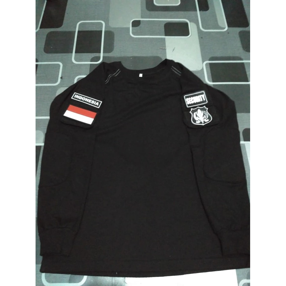  baju  kaos  tactical SECURITY  SATPAM airsoft Shopee Indonesia