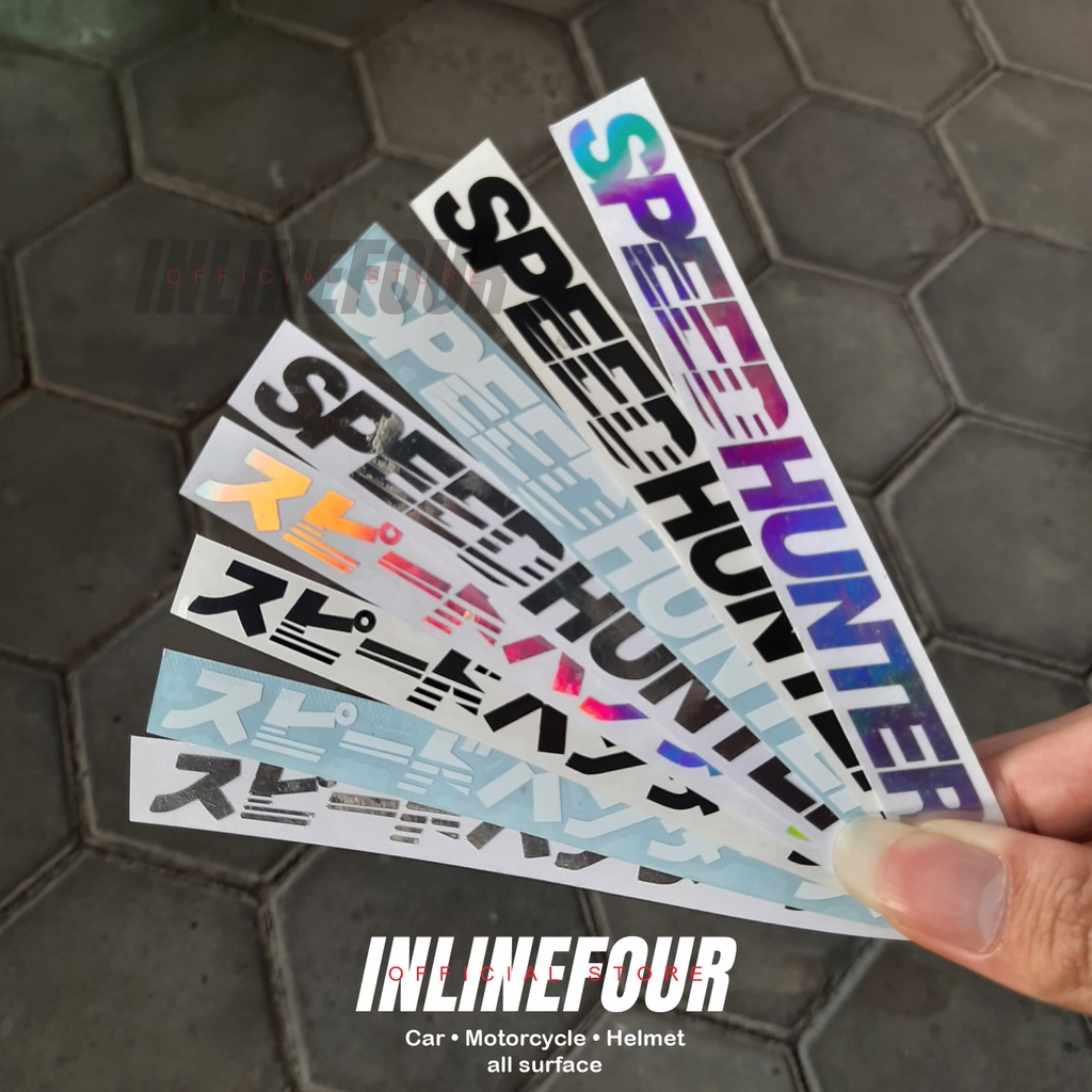 

Sticker Cutting SPEEDHUNTERS JEPANG Stiker Aksesoris Visor Helm Motor