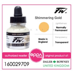 

Cat Aklirik Daler Rowney FW Ink 29.5 ML Shimerring Gold 160029709