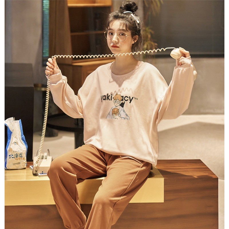 JC Set Piyama Babydoll Jogger Premium PP / Piyama Wanita Muslim Import Premium / Piyama Import Murah