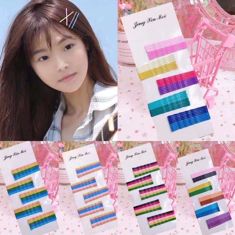 [COD] 1 set 10 pcs/ 50 pcs Jepit Clip Hairclip Korea / Jepit Tip Top Warna Warni / Jepit Lidi Jepit Rambut Korea