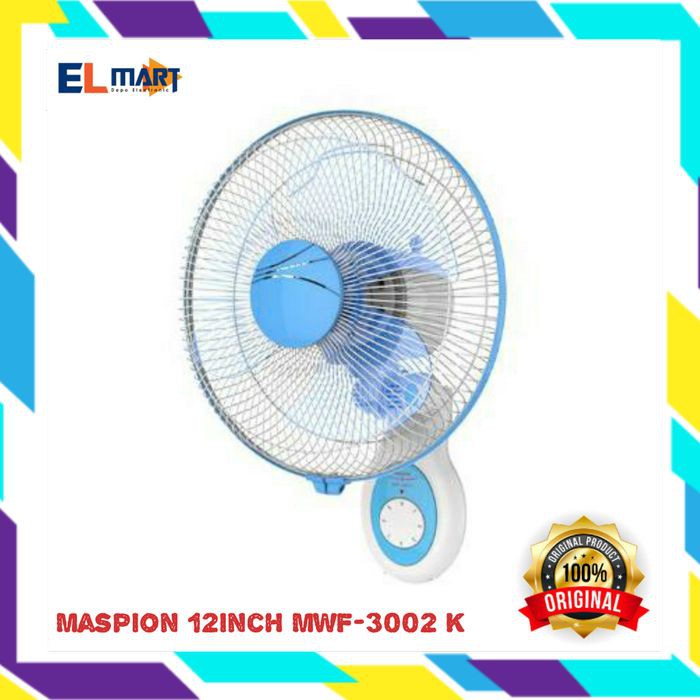 MASPION Kipas Angin Dinding Wall Fan 12&quot; MWF 3002 K 12 inch  MWF3002K - 3002 K