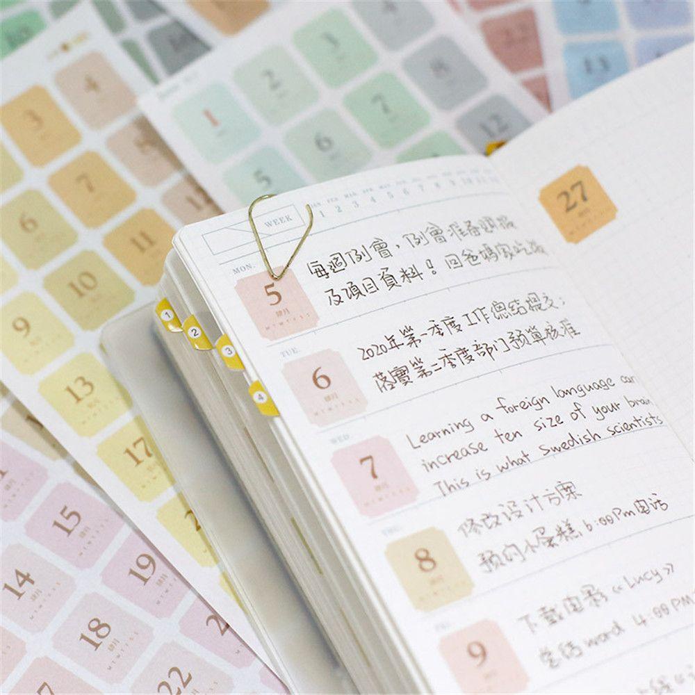 Solighter 365hari Tanggal Stiker Notebook Dekorasi Scrapbooking Jurnal Agenda Planner