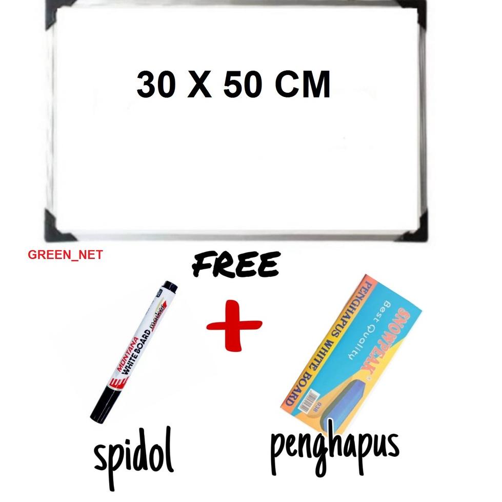 

(G4H5) Papan Tulis Spidol dan Kapur Whiteboard / Blackboard Ukuran 30X50 (FREE SPIDOL DAN PENGHAPUS) //Restock