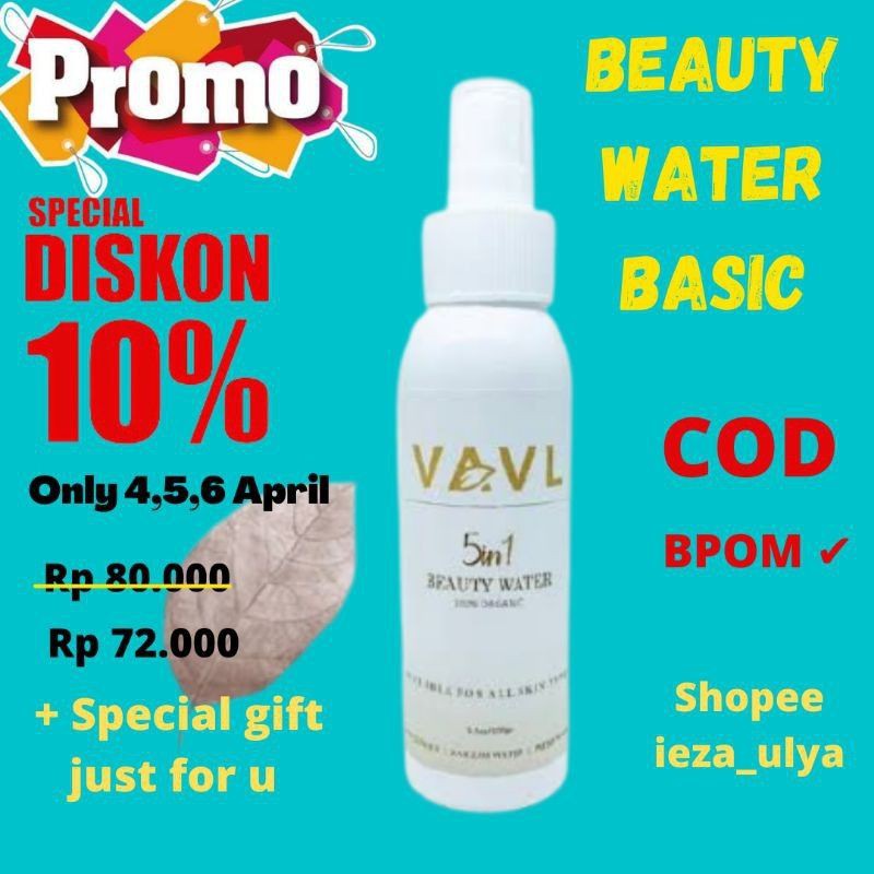[BEST SELLER] VAVL BEAUTY WATER EXTRACK SAFRON & ZAM ZAM WATER SKINCARE BPOM BY VIVALENTINE ORI