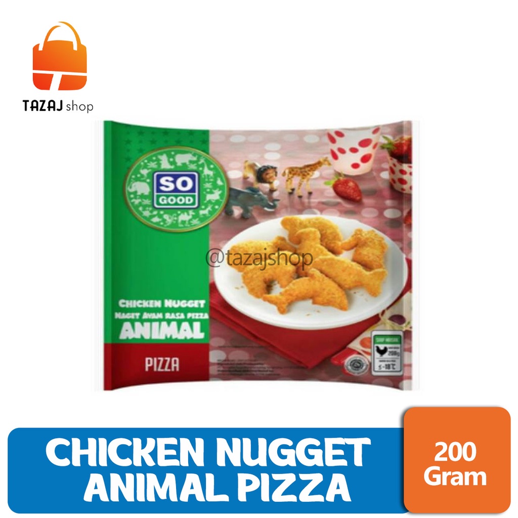 

So Good Chicken Nugget Animal Pizza 200 Gram