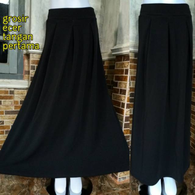 Rok waffle crepe panjang | rok rempel mayung terlaris