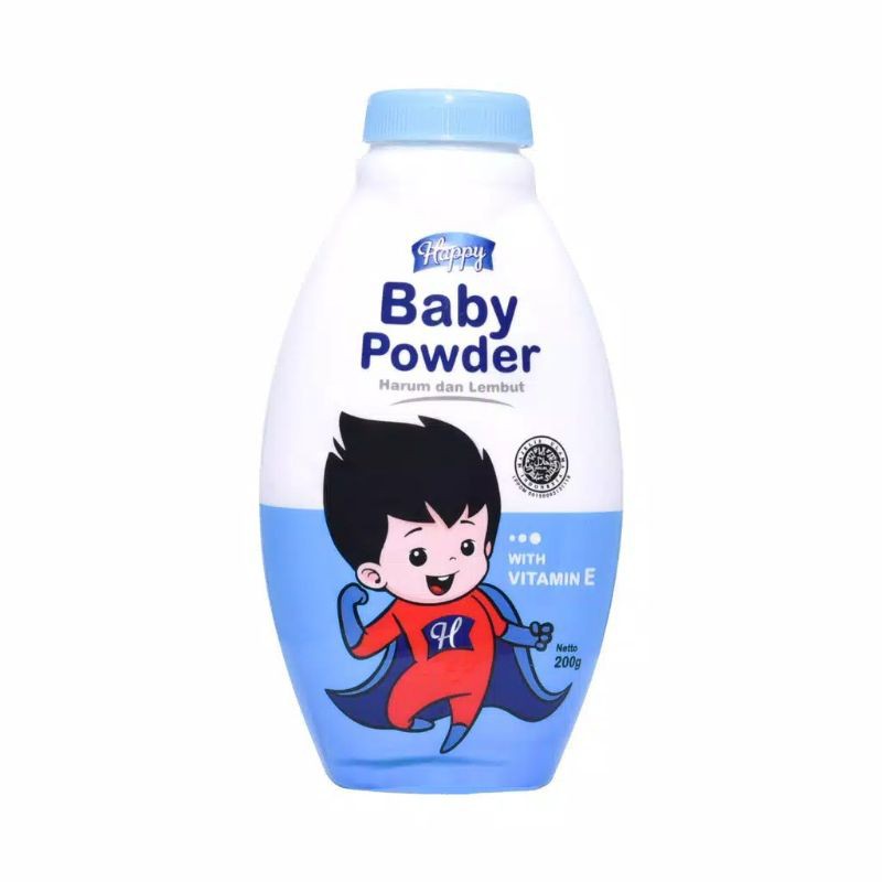 Happy Bedak Baby Powder Vitamin E 200gr