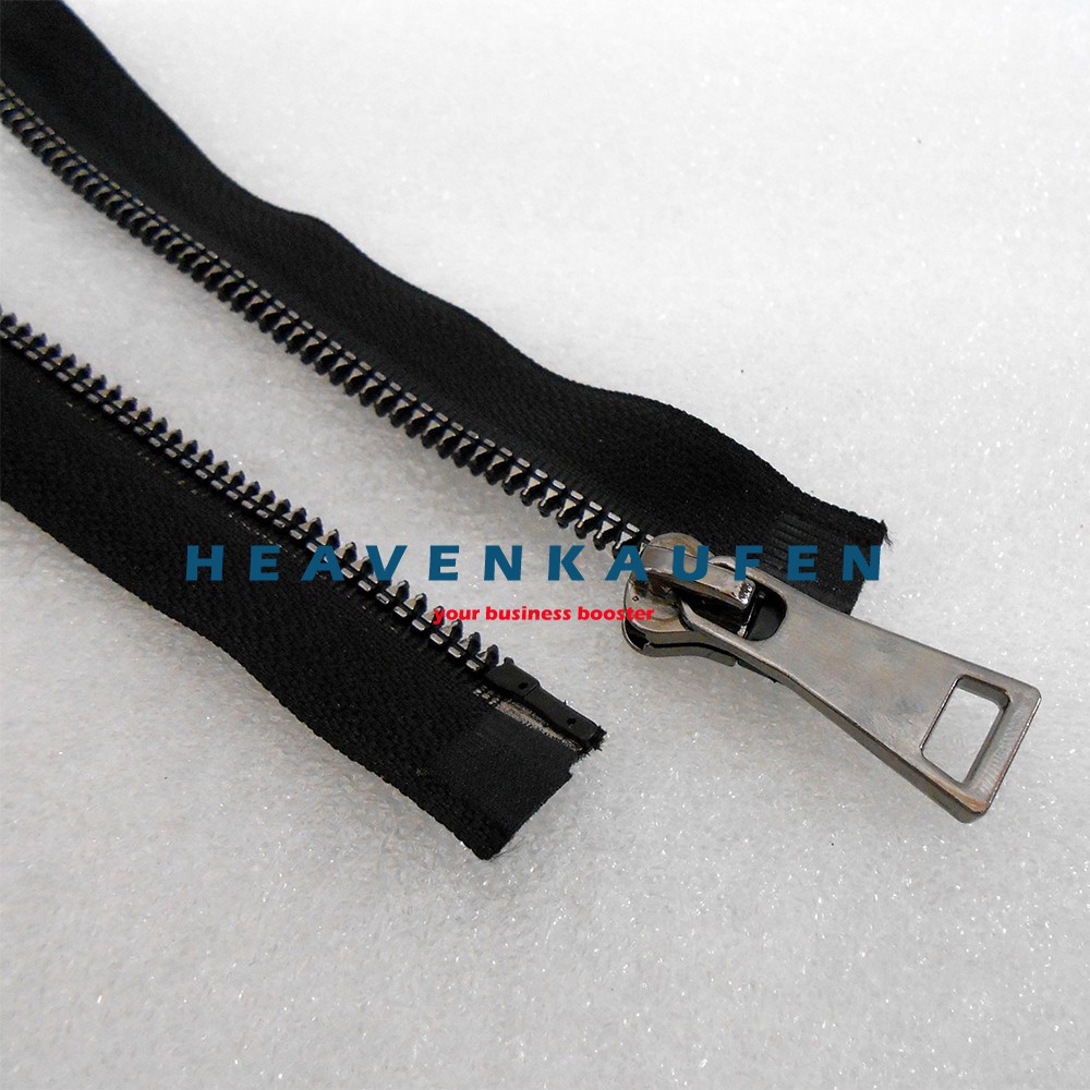 Resleting Zipper Busana 50 cm Hitam - Black Nikel Vislon Variasi Kode VC