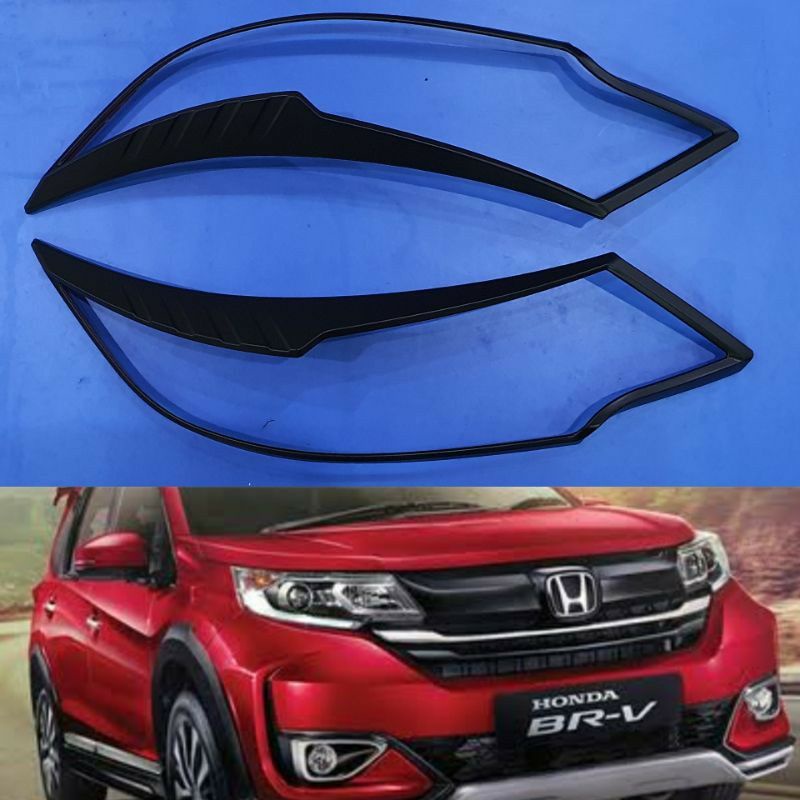 BRV Garnis List Cover Lampu Depan Hitam Doff