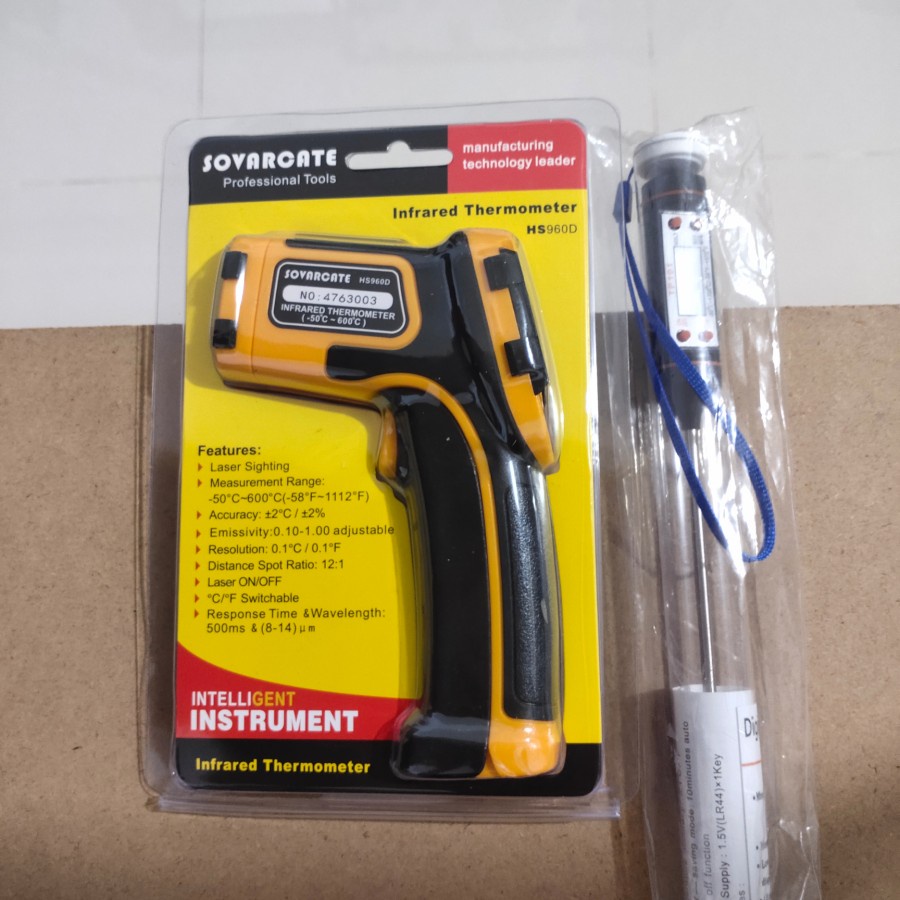 Jual Sovarcate Infrared Thermometer HS960D New/Thermometer Industri
