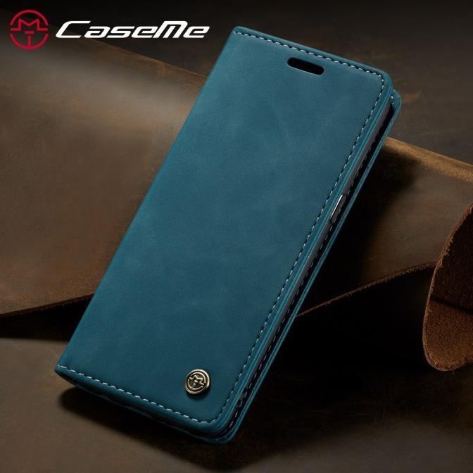 Vivo y12 y15 y17 Flip Case Caseme Cover Leather Wallet sarung kulit - Hitam