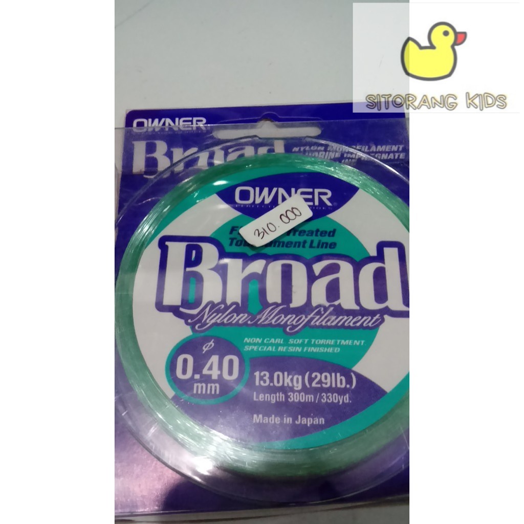 [Promo] Senar Owner Broad Japan Quality Size 0.40mm 29Lb 13Kg