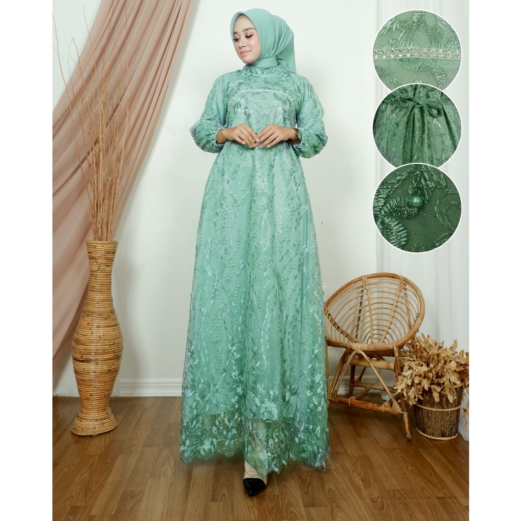 Gaun Gamis Dress Kebaya Pesta Kondangan Wanita Murah Berkualitas Premium By Santiank