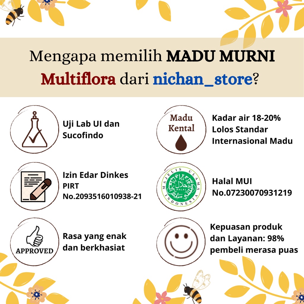 

p4yu Madu Asli / Raw Honey 1 Gram / 1 Kg Perasan Madu Sarang Melifera