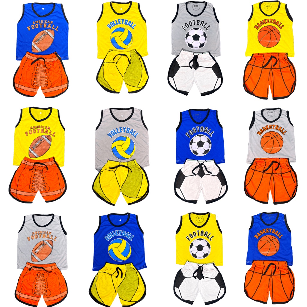 Setelan Anak Laki Laki Baju Kutung Stelan Lekbong Cowok Bola Basket Kaos Singlet Cowo Murah Harian Celana Pendek 3 4 5 6 Tahun Kode 101