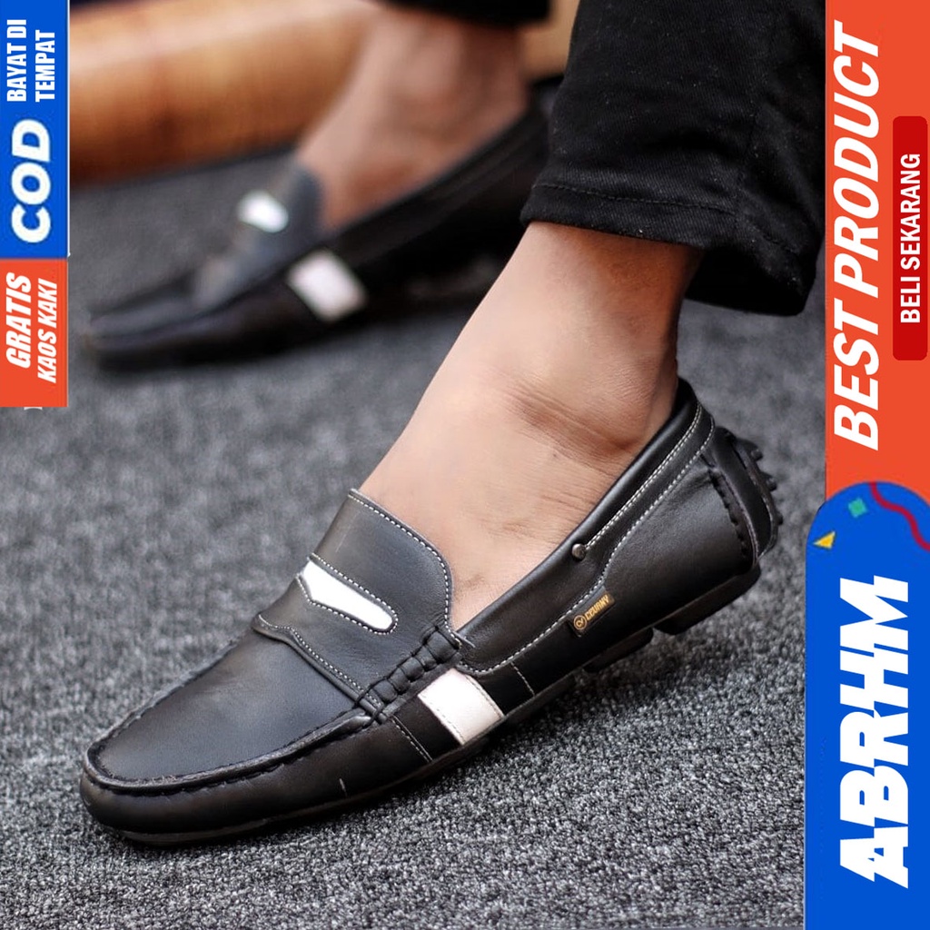 Abrhm Velas - Sepatu Formal Pria Pantofel Kulit Asli