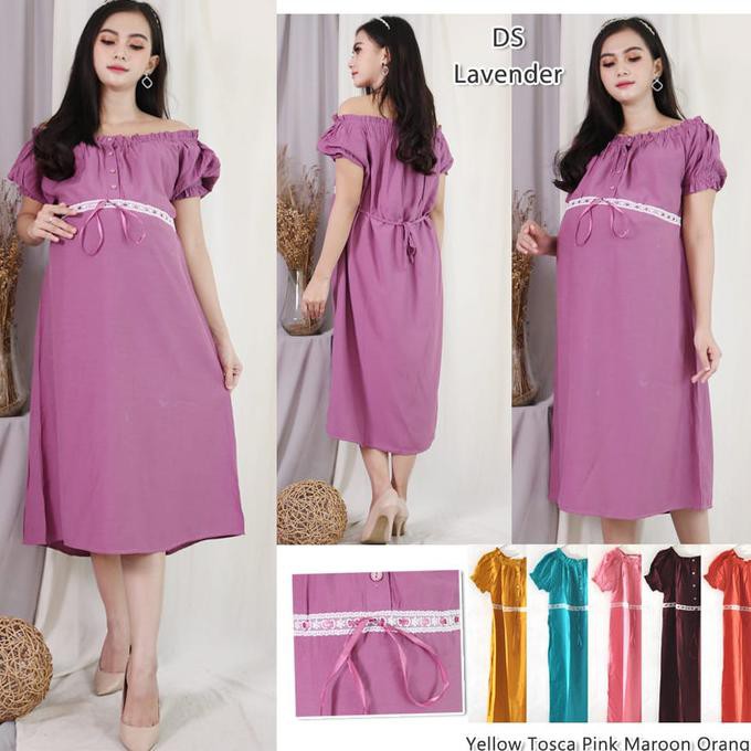 Feripuspa234 | Three R Fashion/Daster Hamil Wanita/Pakaian Hamil/Ds14 - Pink, Xl