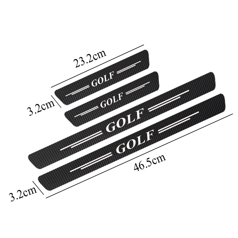 4pcs / Set Logo Golf Anti Gores Untuk Vw Volkswagen Golf 4 5 6 7 3 V Gti Mk4 Mk5 Mk7 Mk2 Mk3 Mk6 2 8