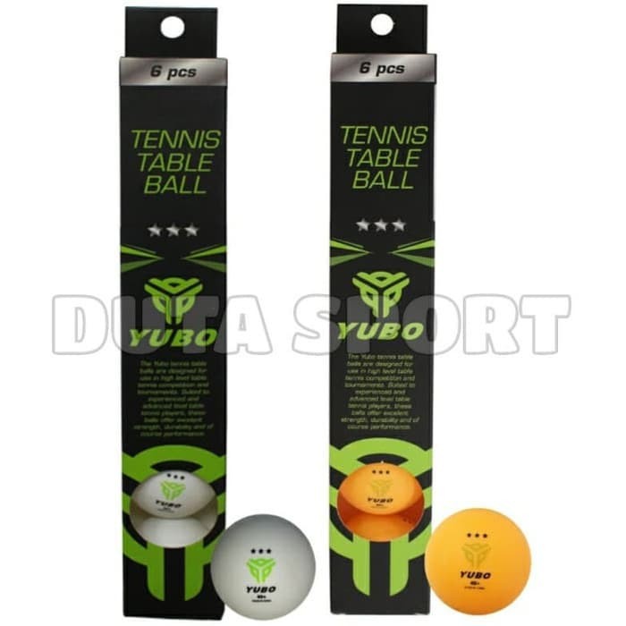 Original Yubo Bola Ping Pong Tenis Meja Tennis Table Ball Isi 6 Pcs