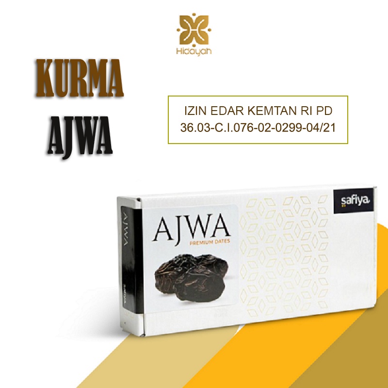 Kurma Ajwa 1 Kg Safiya Premium | Azwa Kurma Nabi Asli Madinah Original