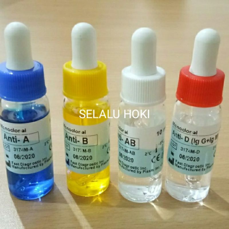 Serum Golongan Darah A,B,AB dan D Tes Golongan darah anti A, B, AB dan D