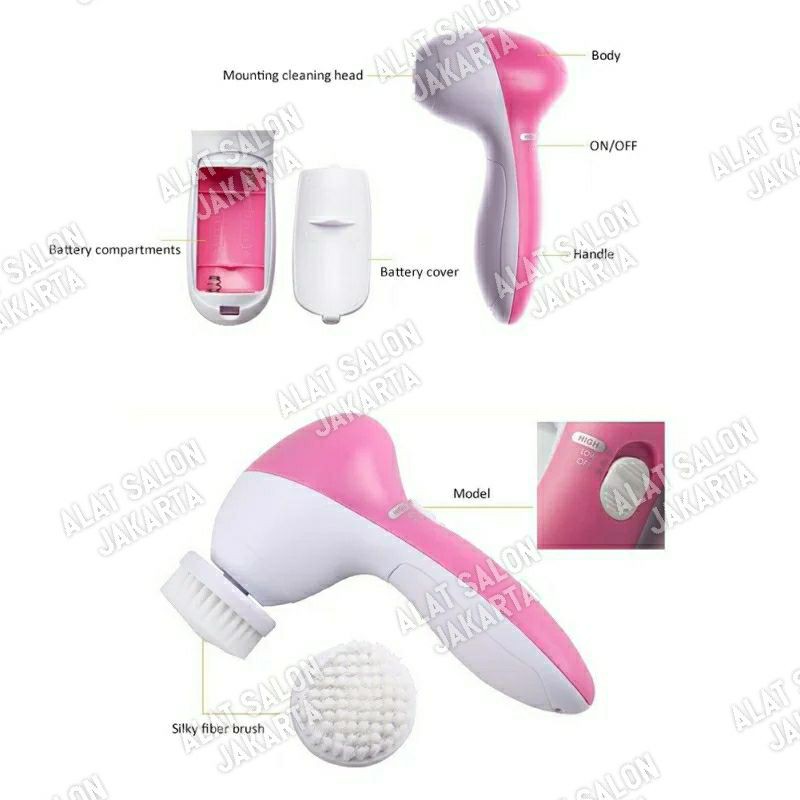 Beaty care massager 5 in 1 Alat cleanser wajah Facial cleanser Cleansing Brush Alat Pembersih wajah