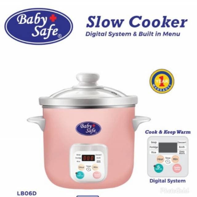 Baby Safe Slow Cooker 1.5 L LB06D / Alat Pembuat MPASI Bayi