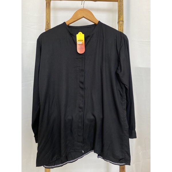 MAUDY SHIRT BLOUSE WANITA RAYON PREMIUM-HITAM