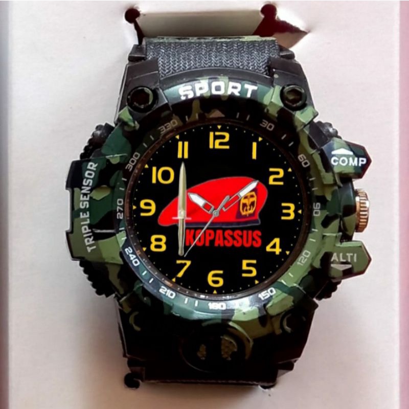 JAM TANGAN LOGO KOPASUS KOPASSUS KOMANDO TNI