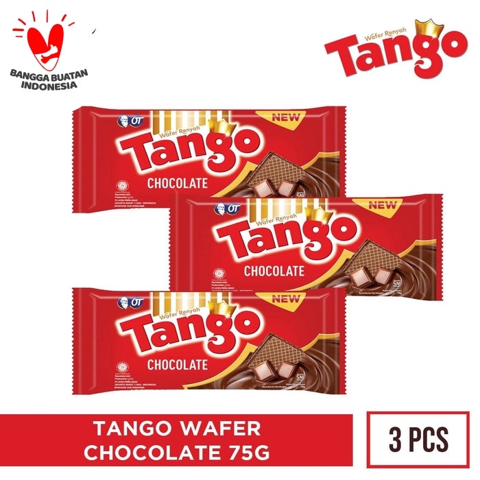 

Wafer-Biskuit- Wafer Tango Chocolate 78Gr - Isi 3Pcs -Biskuit-Wafer.