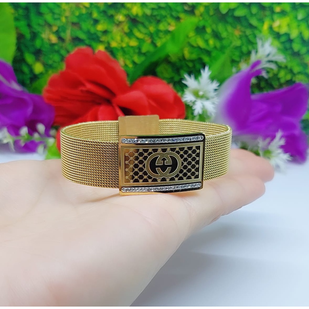 Gelang titanium permata perhiasan fashion 0175-0178