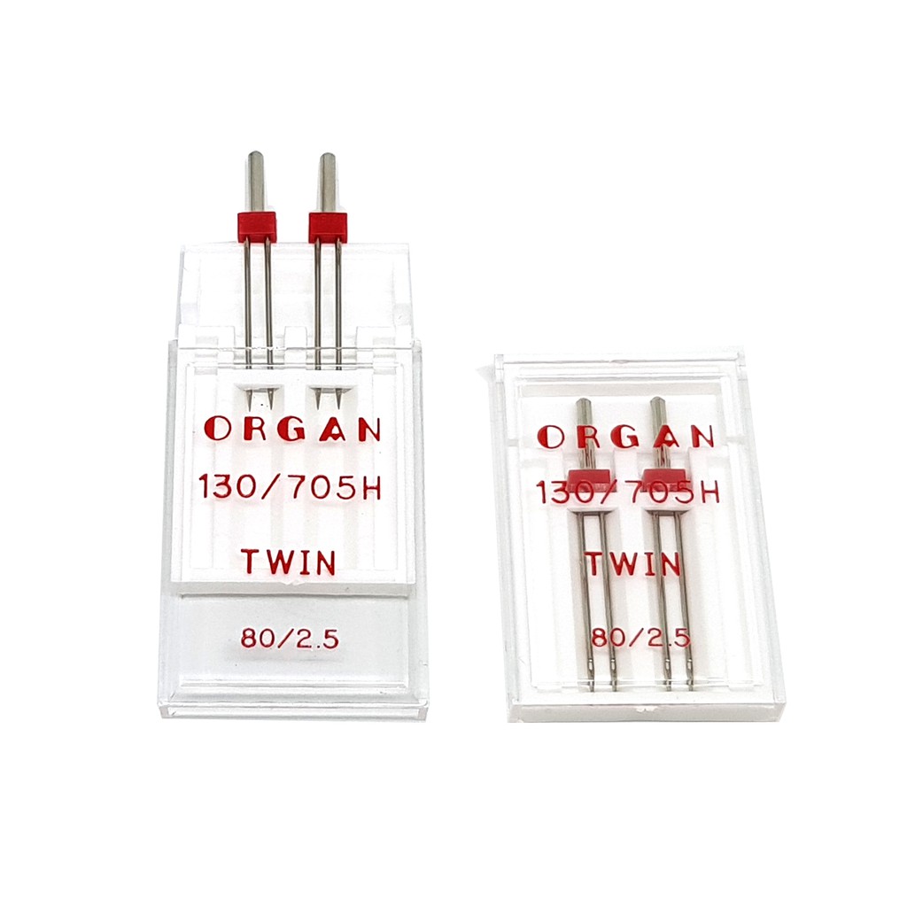 Jarum Kembar - Jarum Ganda - Double Needle 2.5 mm untuk Mesin Jahit Portable merk Organ Needles