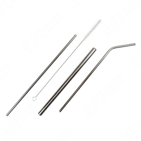 Delicia Drinking Straw Stenless Steel Sedotan Besi Dengan Sikat Dan Bag