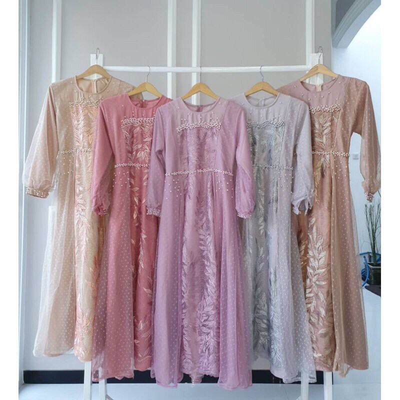 gamis ozias lavender/gamis ozias/gamis pesta/gamis mewah