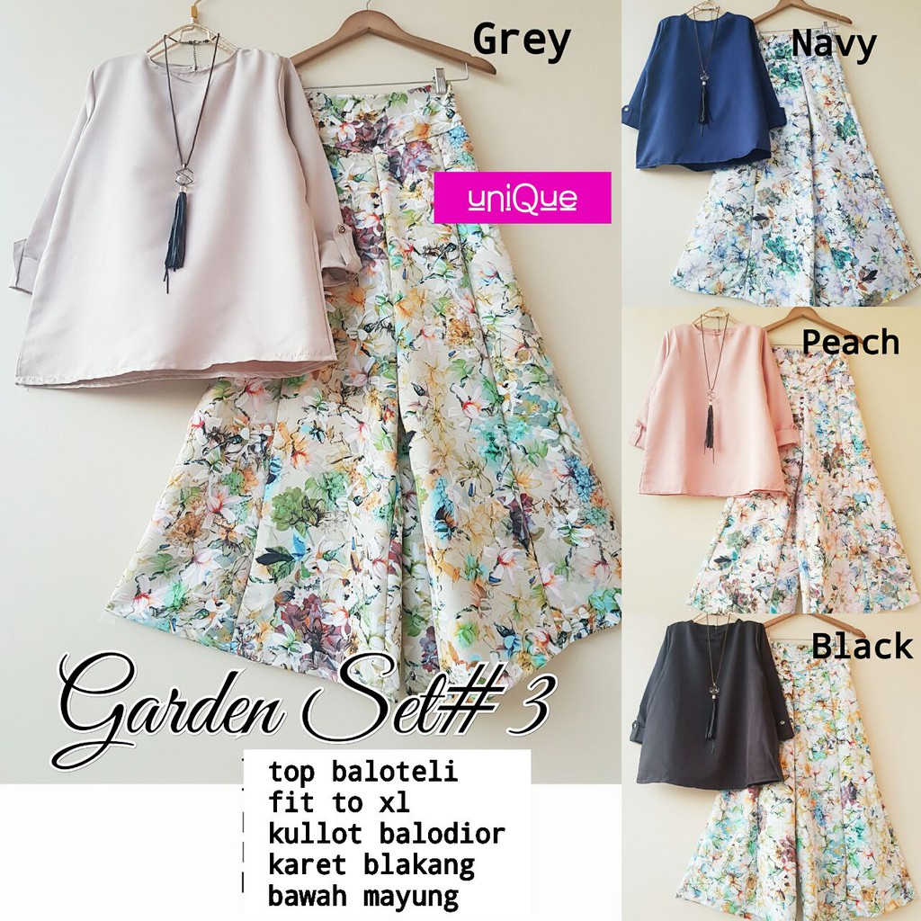 Setelan GARDEN SET Atasan dan Bawahan Kulot