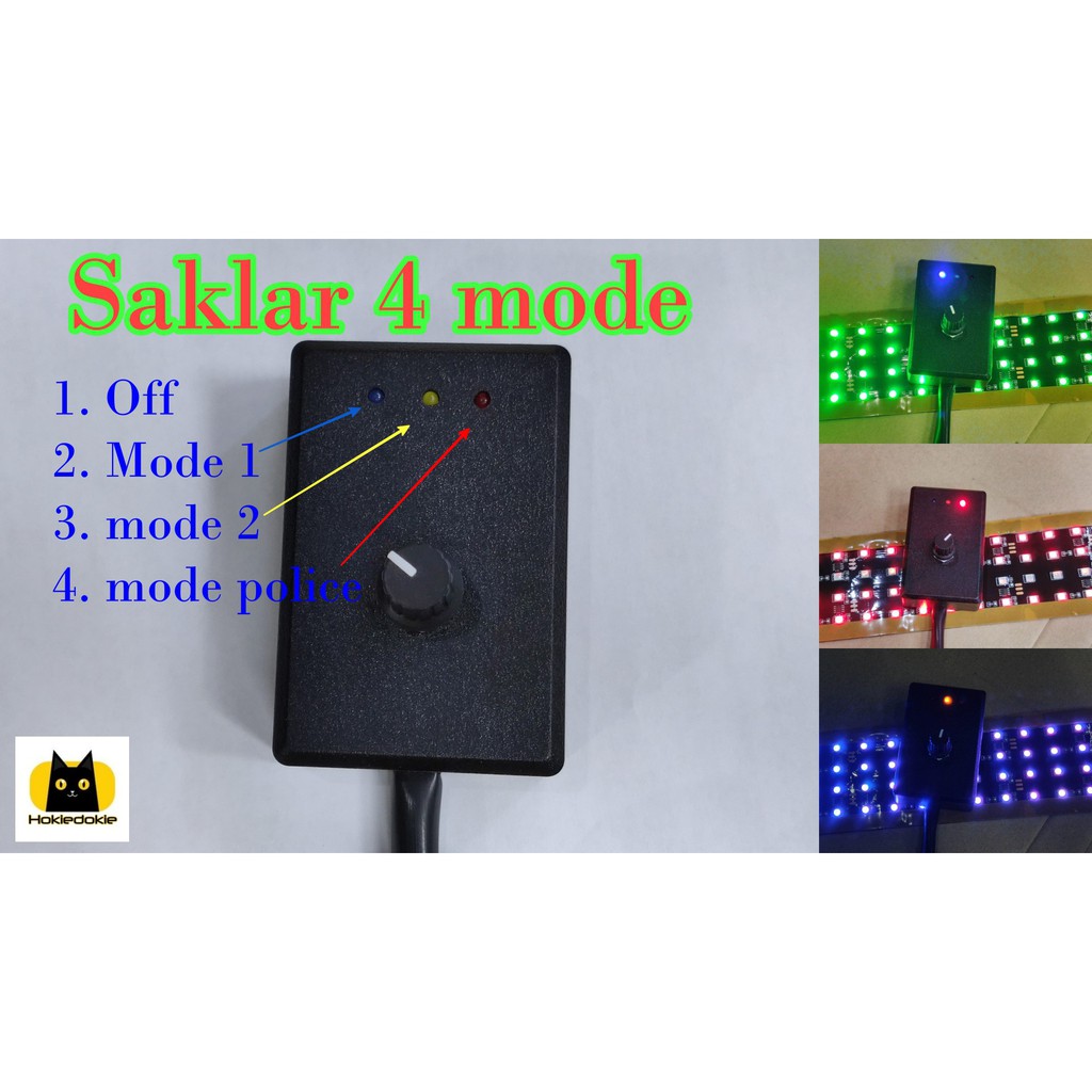 Paket Led kaca RGB 4 baris bus truk mobil 12v 24v modul meteor