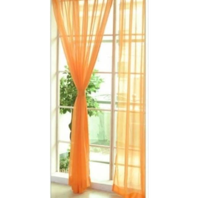 Tirai kain tile tulle gelombang rempel