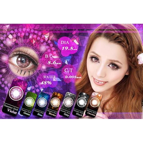 Softlens Summer Doll - Soflen Warna Bisa Minus Tinggi