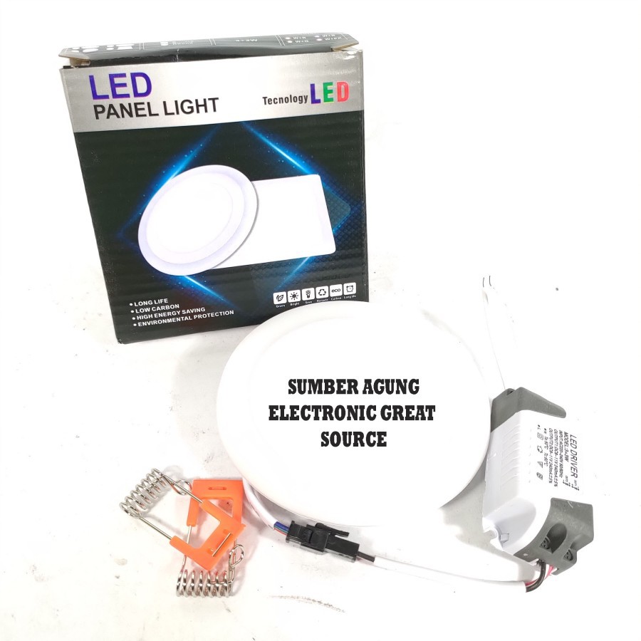 Downlight Panel LED 3+3W Putih Biru Dua Warna Kecil Tanam Tipis IB Emi