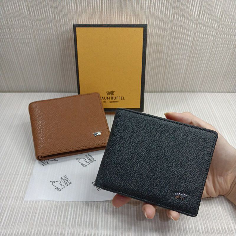 NEW !! Dompet pria Braun buffel logo kulit sapi asli