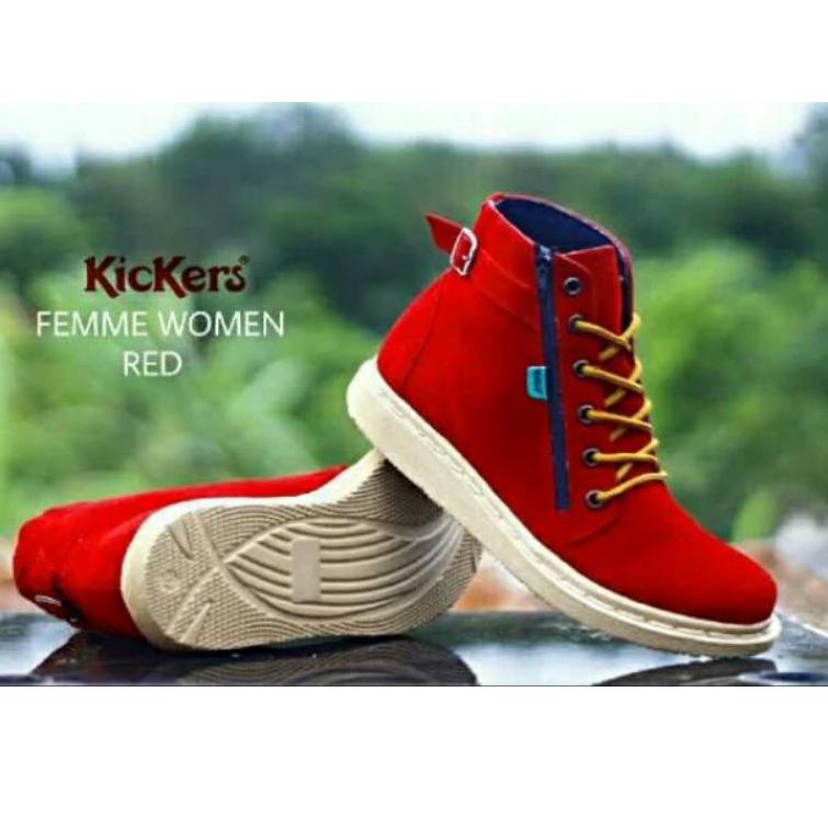 DERH Sepatu Boots Wanita Kickers FM Moon